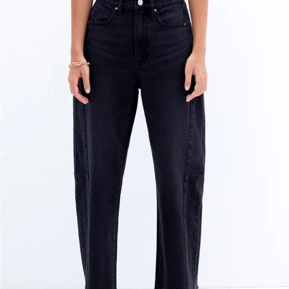 PacSun Black Cropped Barrel Jeans